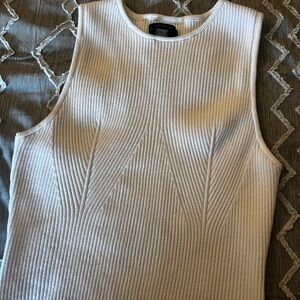 Men's White Sleeveless Sweater